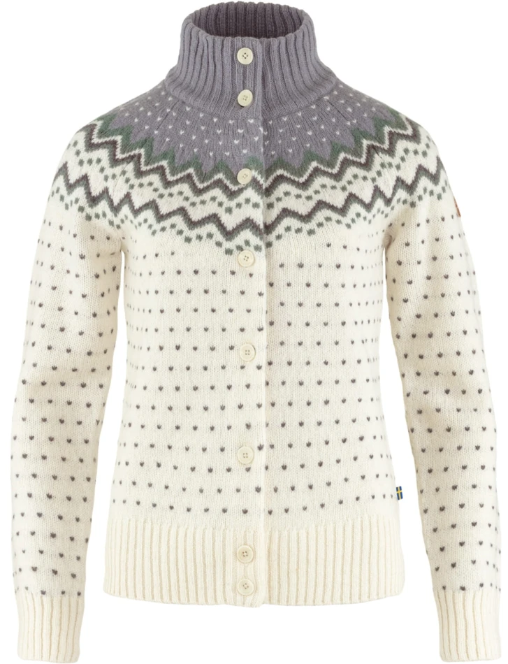 Fjallraven Ovik Knit Cardigan W, kolor: 113-055 - Chalk White-Flint Grey