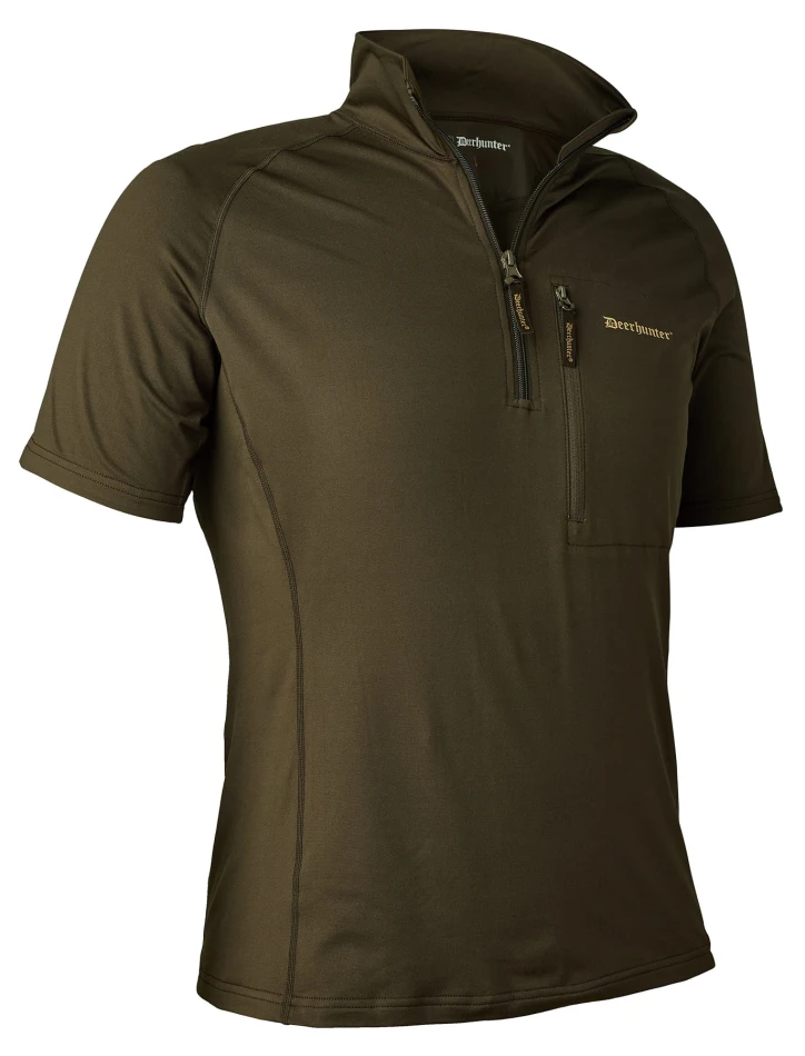 Excape Insulated T-Shirt w. neck zip, kolor: 376-Art Green