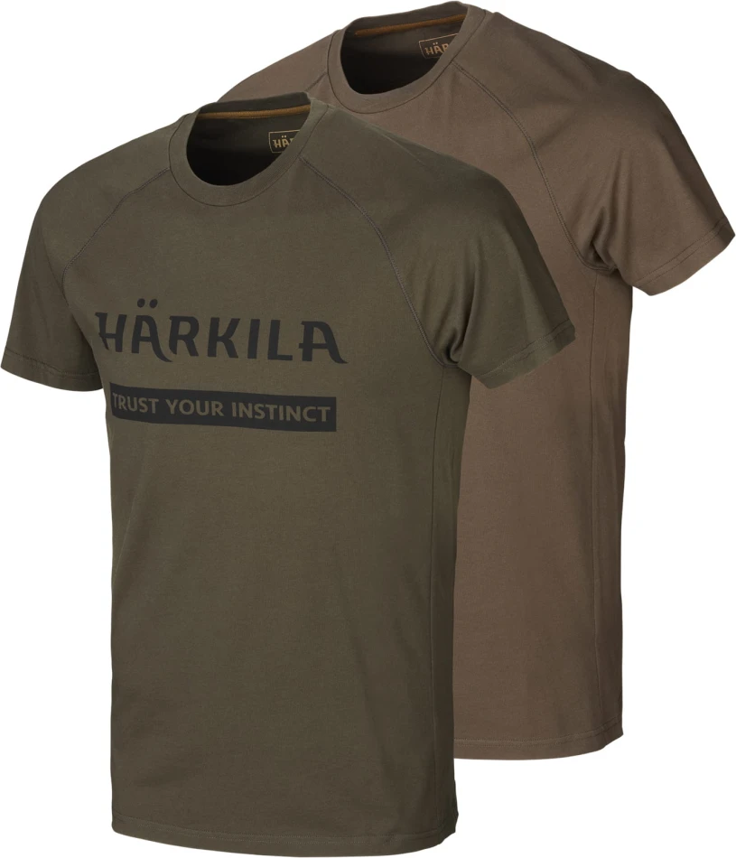 Harkila Logo T-Shirt, kolor: Willow Green/Slate Brown