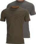 Harkila Graphic T-shirt 2-Pack, kolor: Willow Green-Grey