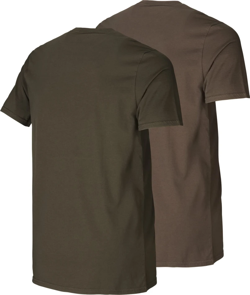 Harkila Graphic T-shirt 2-Pack, kolor: Willow Green-Slate Brown