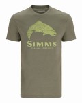Wood Trout Fill T-shirt, kolor: 2024 - Military Heater - Neon