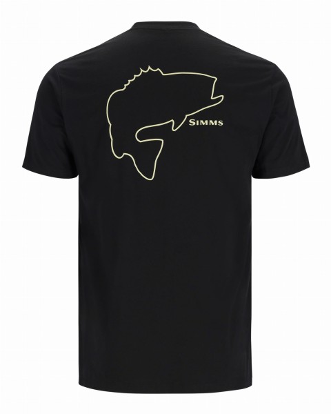 Bass Outline T-Shirt, kolor: 001 - Black