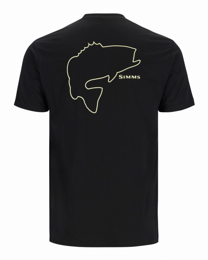 Bass Outline T-Shirt, kolor: 001 - Black