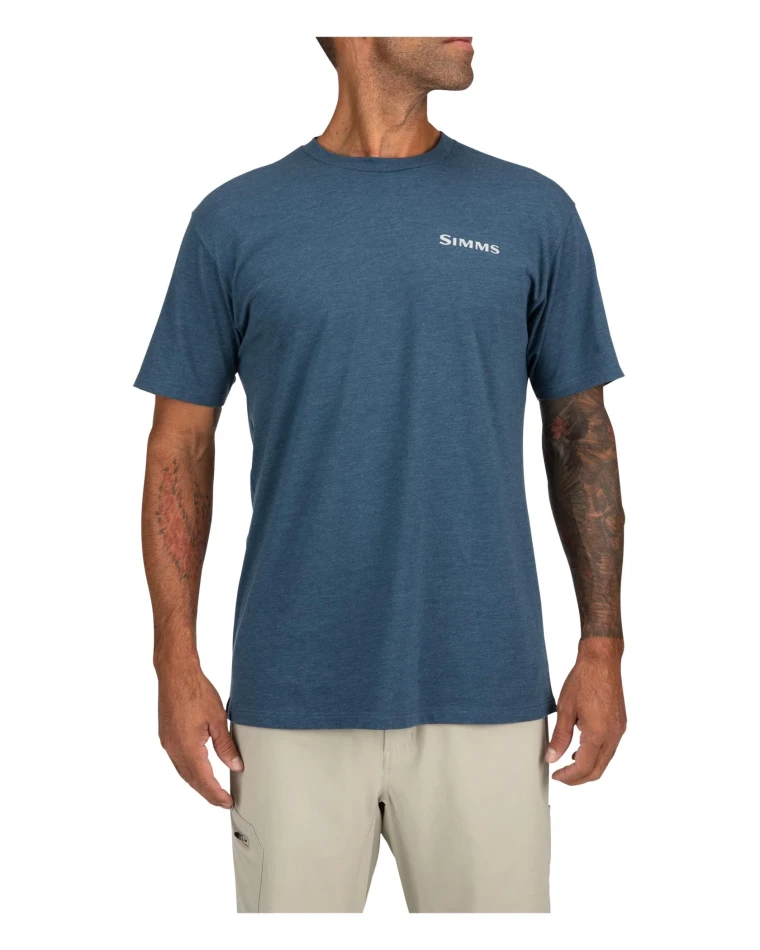 Bass Outline T-Shirt, kolor: 667 - Sailor Blue Heather