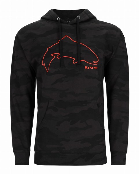 Trout Outline Hoody, kolor: 180 - Woodland Camo Carbon