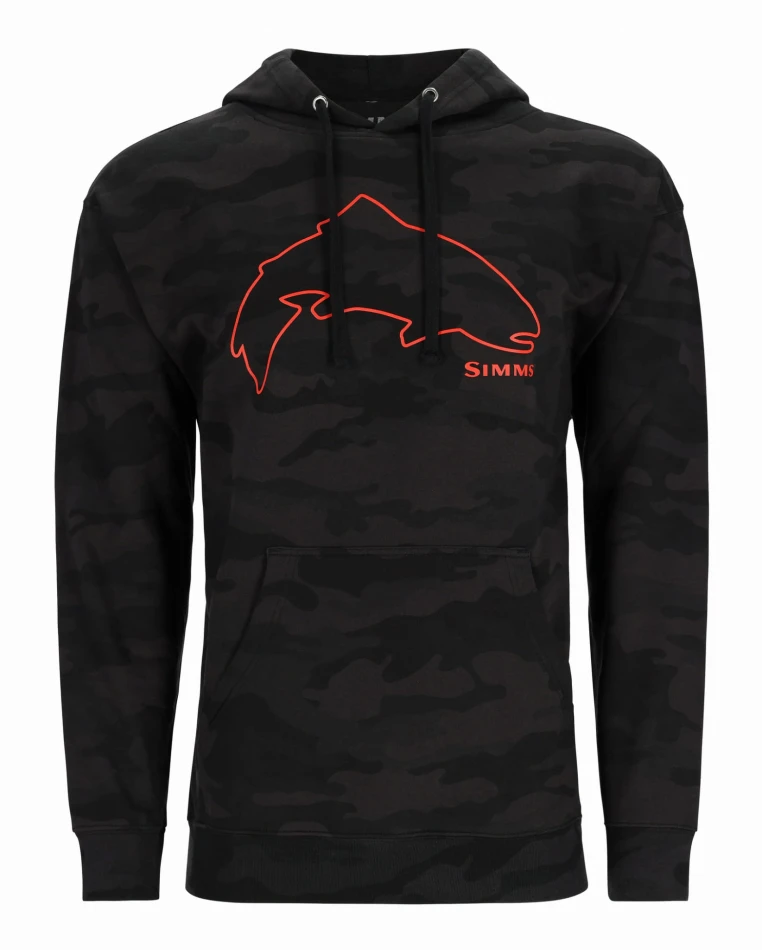 Trout Outline Hoody, kolor: 180 - Woodland Camo Carbon
