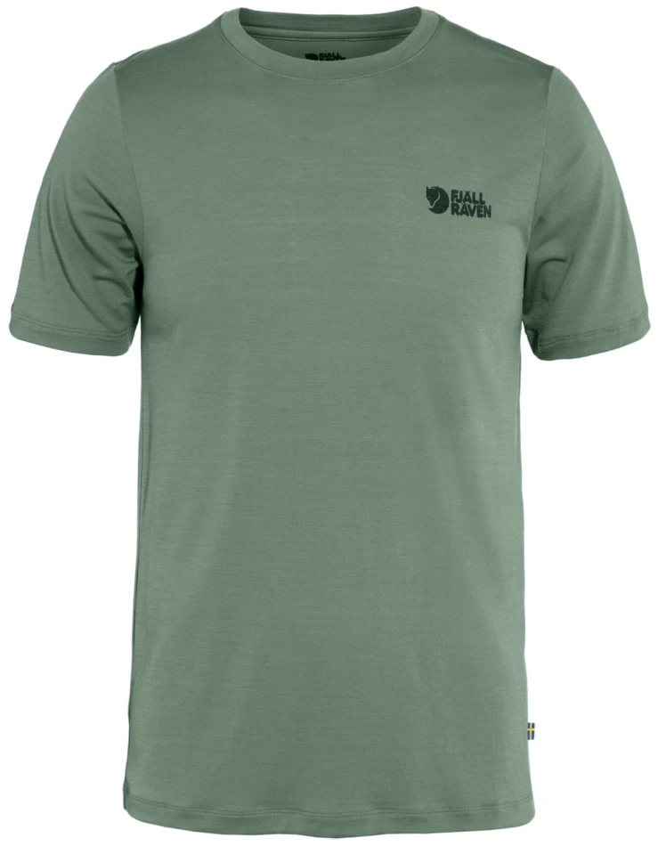 Fjallraven Abisko Wool Logo SS, kolor: 614 - Patina Green, 1