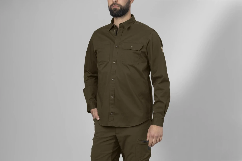 Trym L/S Skjorte, kolor:  Willow Green
