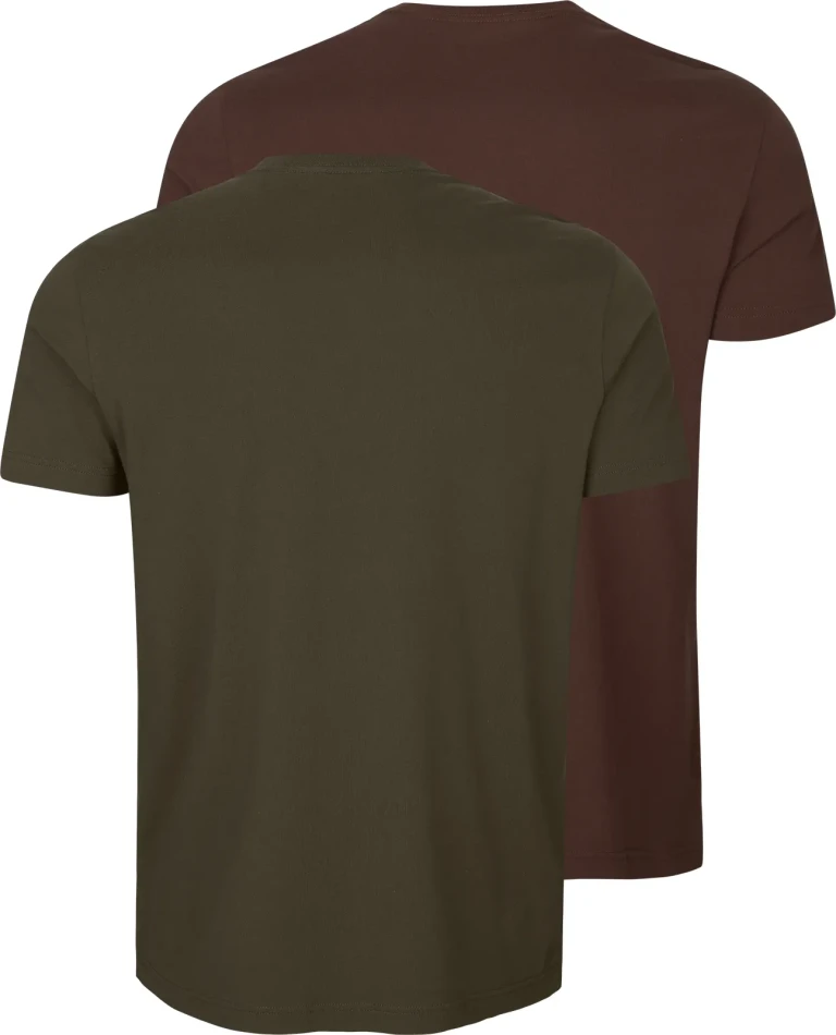 Harkila Graphic T-shirt 2-Pack, kolor:  Willow Green/Burgundy