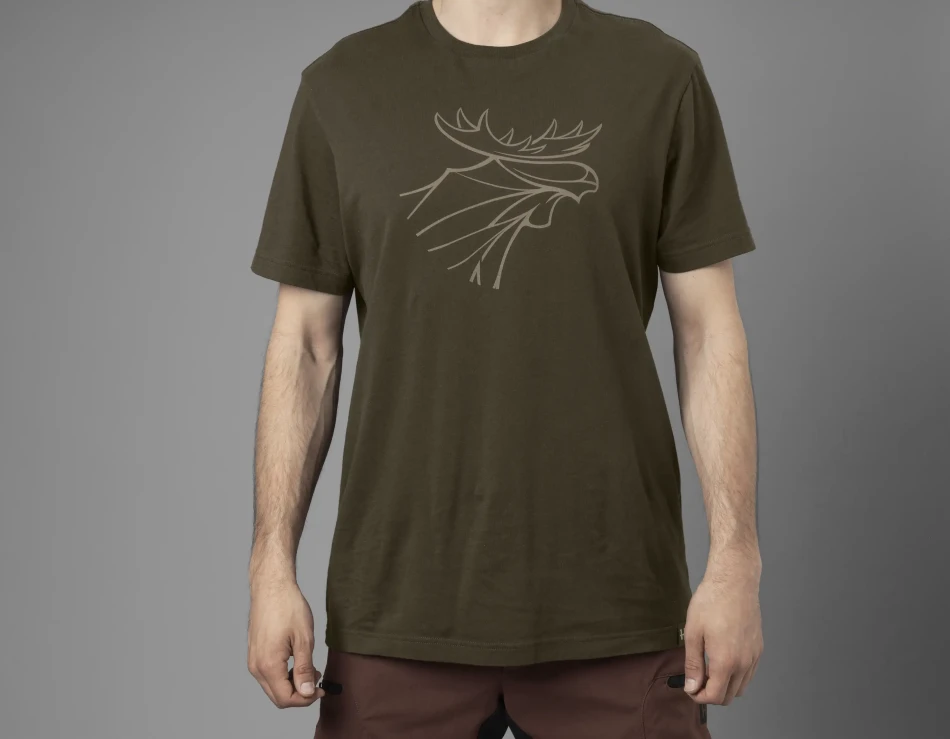 Harkila Graphic T-shirt 2-Pack, kolor:  Willow Green/Burgundy