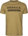 Harkila Logo T-Shirt, kolor: Antique Sand/Dark Olive