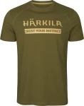 Harkila Logo T-Shirt, kolor: Antique Sand/Dark Olive