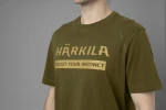Harkila Logo T-Shirt, kolor: Antique Sand/Dark Olive
