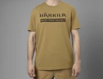 Harkila Logo T-Shirt, kolor: Antique Sand/Dark Olive