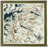 Fjallraven Swedish Classic Map Scarf, kolor: 620 - Green