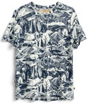 Fjallraven S/F - Wool T-Shirt, kolor: 560-111 - Navy / Eggshell