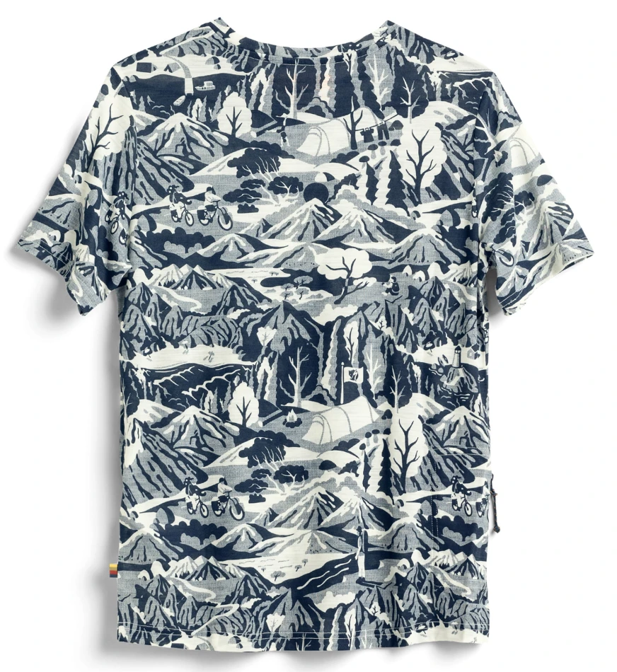 Fjallraven S/F - Wool T-Shirt, kolor: 560-111 - Navy / Eggshell