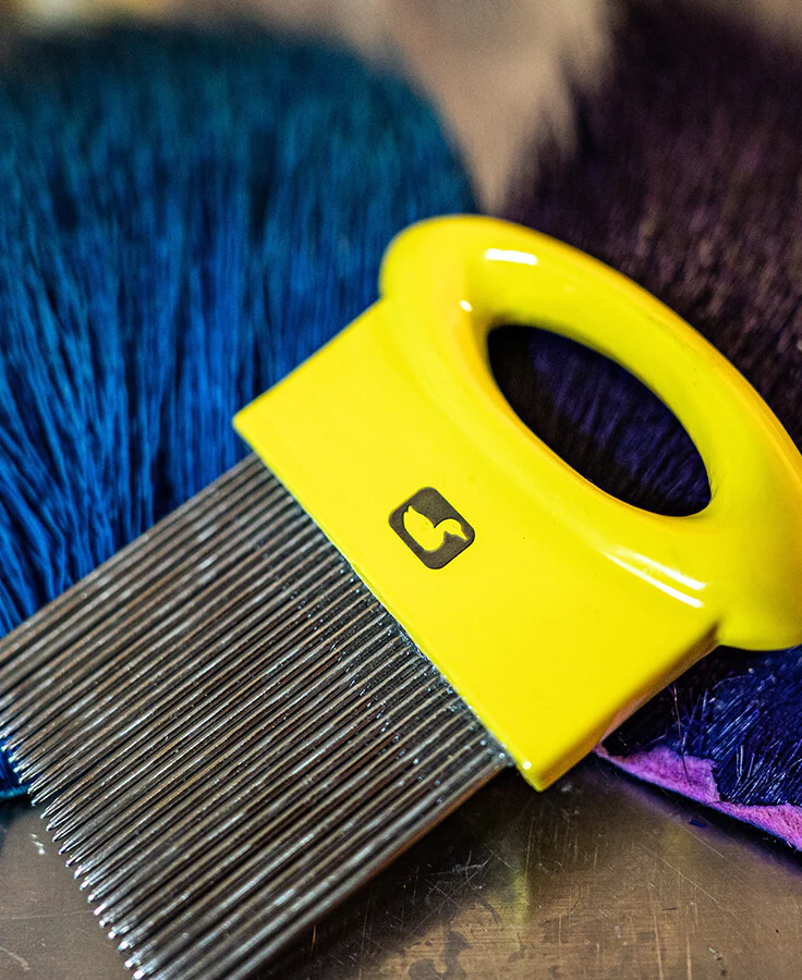 Ergo Underfur Comb, kolor: yellow