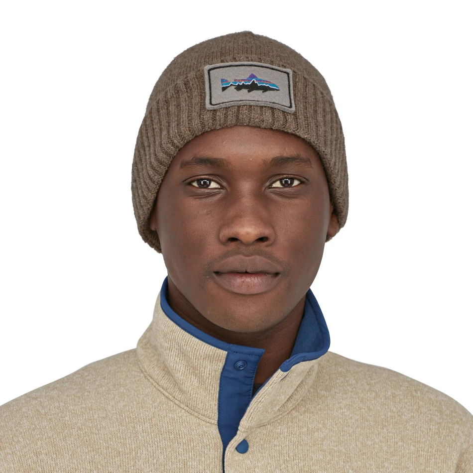 Brodeo Beanie, kolor: Fitz Roy Trout Patch: Ash Tan