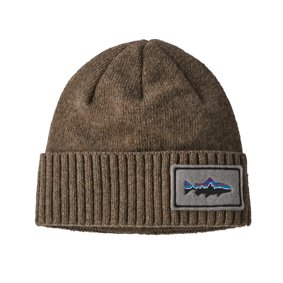 Brodeo Beanie, kolor: FPAT - Fitz Roy Trout Patch: Ash Tan