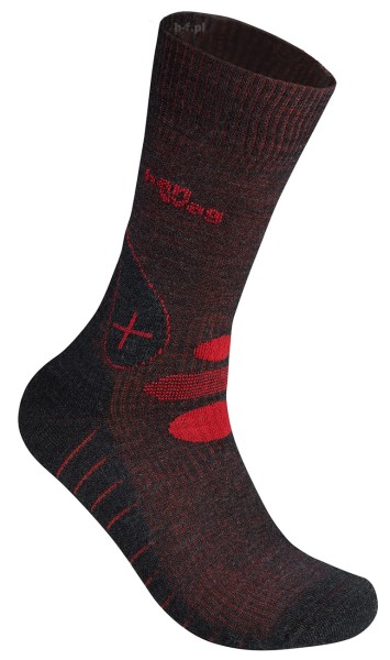 Hanwag Eco Trek Sock, kolor: 115 - antracite/red