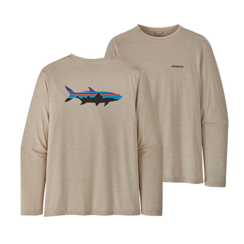 M's L/S Cap Cool Daily Fish Graphic, kolor: Pumice