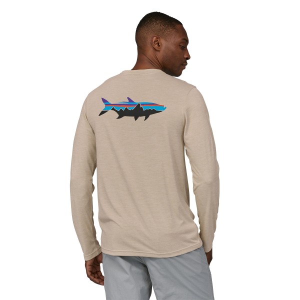 M's L/S Cap Cool Daily Fish Graphic, kolor: Pumice