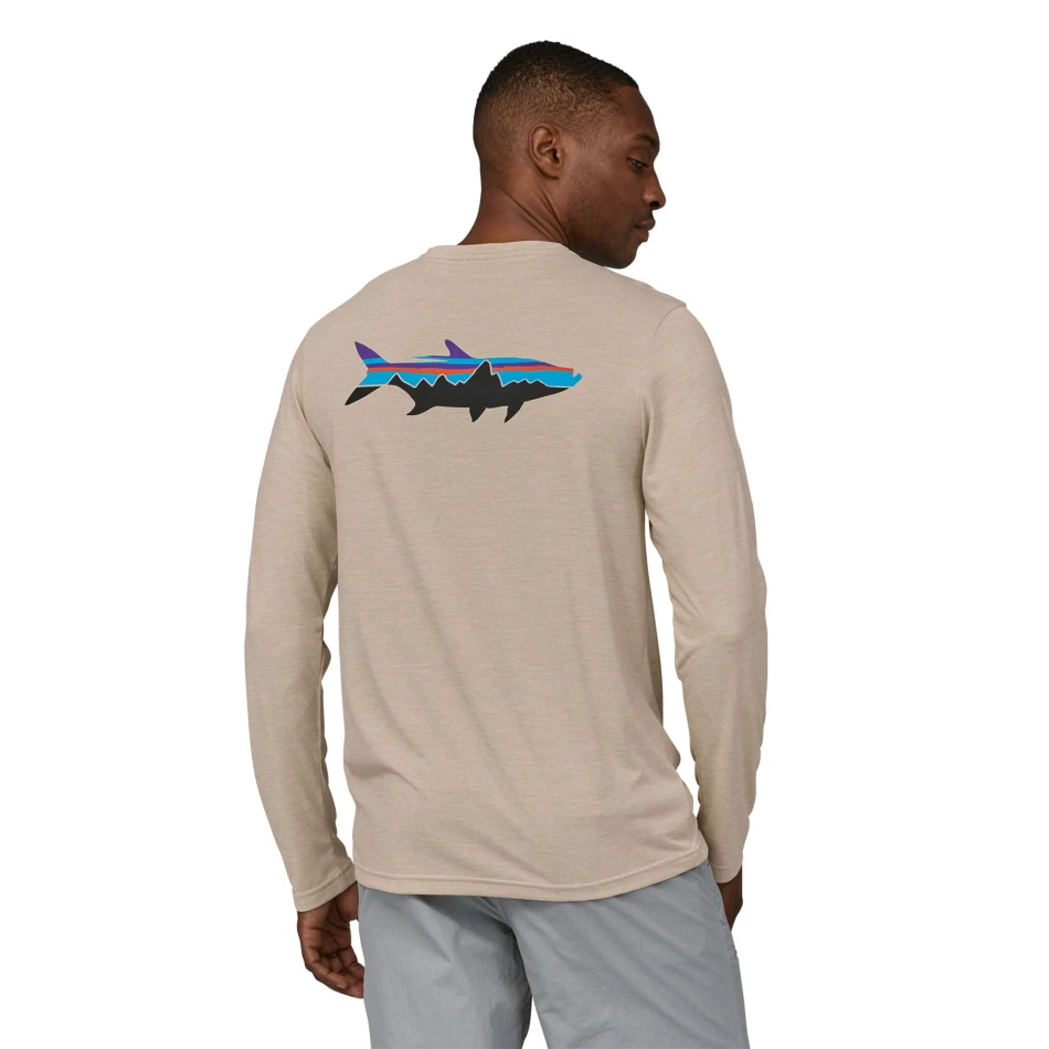 M's L/S Cap Cool Daily Fish Graphic, kolor: Pumice