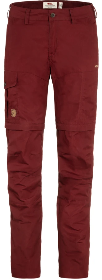 Fjallraven Karla Pro Zip-off Trousers W, kolor: 347 - Bordeaux Red, 1