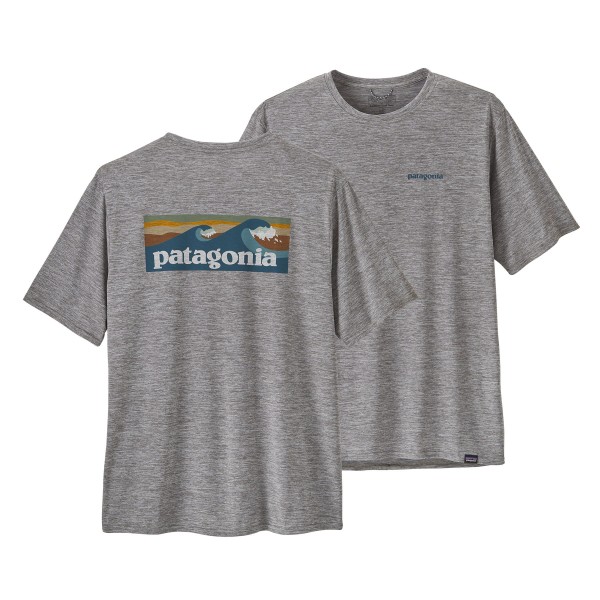 Men's Capilene Cool Daily Graphic Shirt - Waters, kolor: Feather Grey