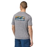 Men's Capilene Cool Daily Graphic Shirt - Waters, kolor: Feather Grey