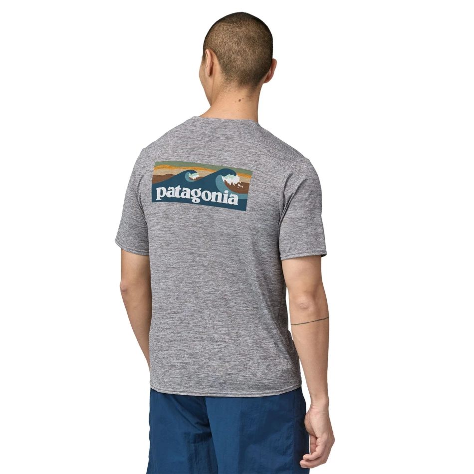 Men's Capilene Cool Daily Graphic Shirt - Waters, kolor: Feather Grey