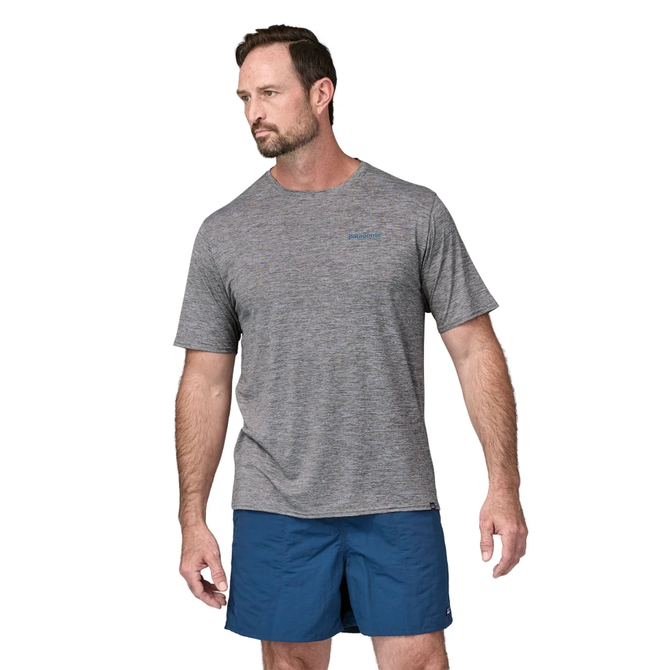 Men's Capilene Cool Daily Graphic Shirt - Waters, kolor: Feather Grey