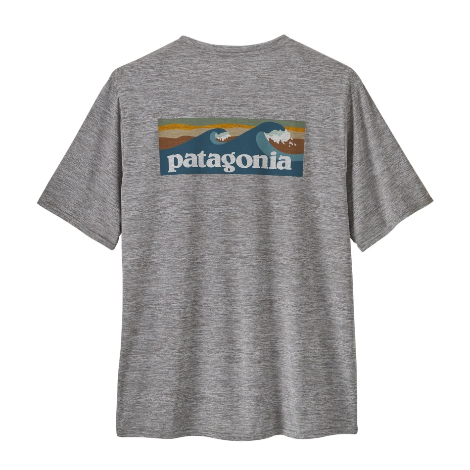 Men's Capilene Cool Daily Graphic Shirt - Waters, kolor: Feather Grey