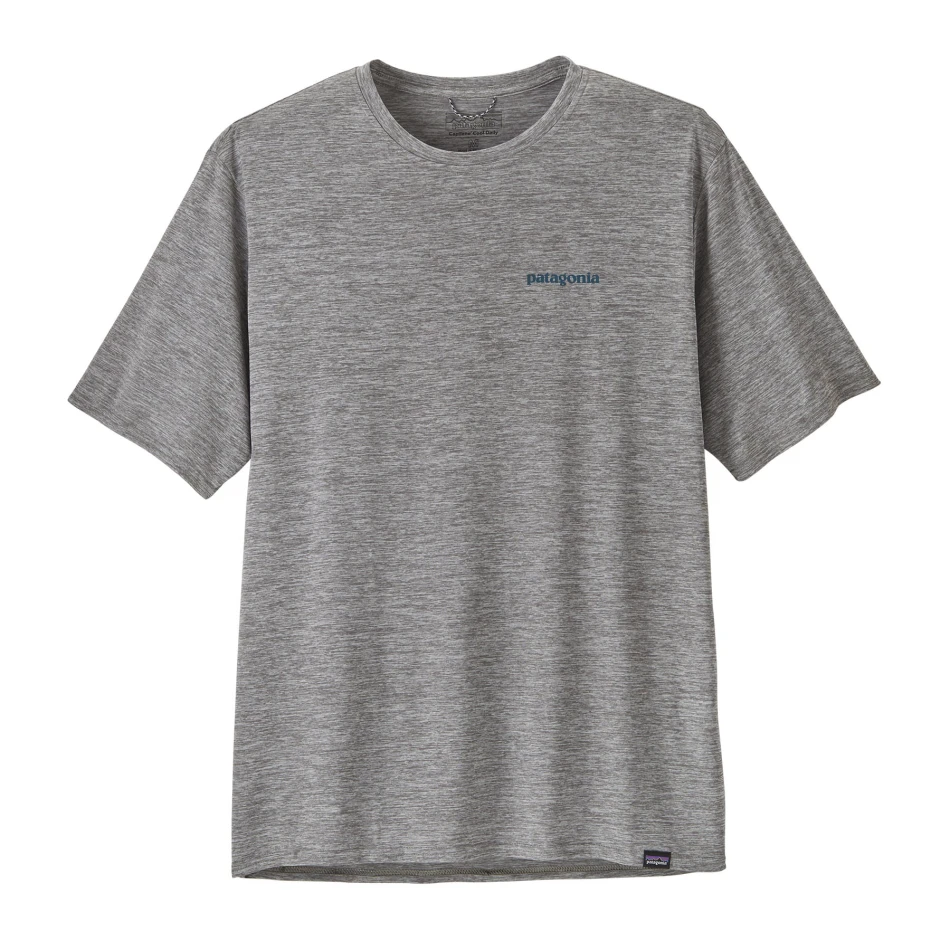 Men's Capilene Cool Daily Graphic Shirt - Waters, kolor: Feather Grey