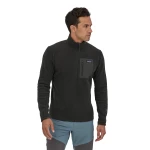 Men's R1 Air zip-Neck, kolor: Black