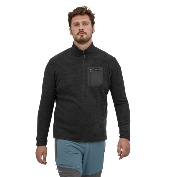 Men's R1 Air zip-Neck, kolor: Black