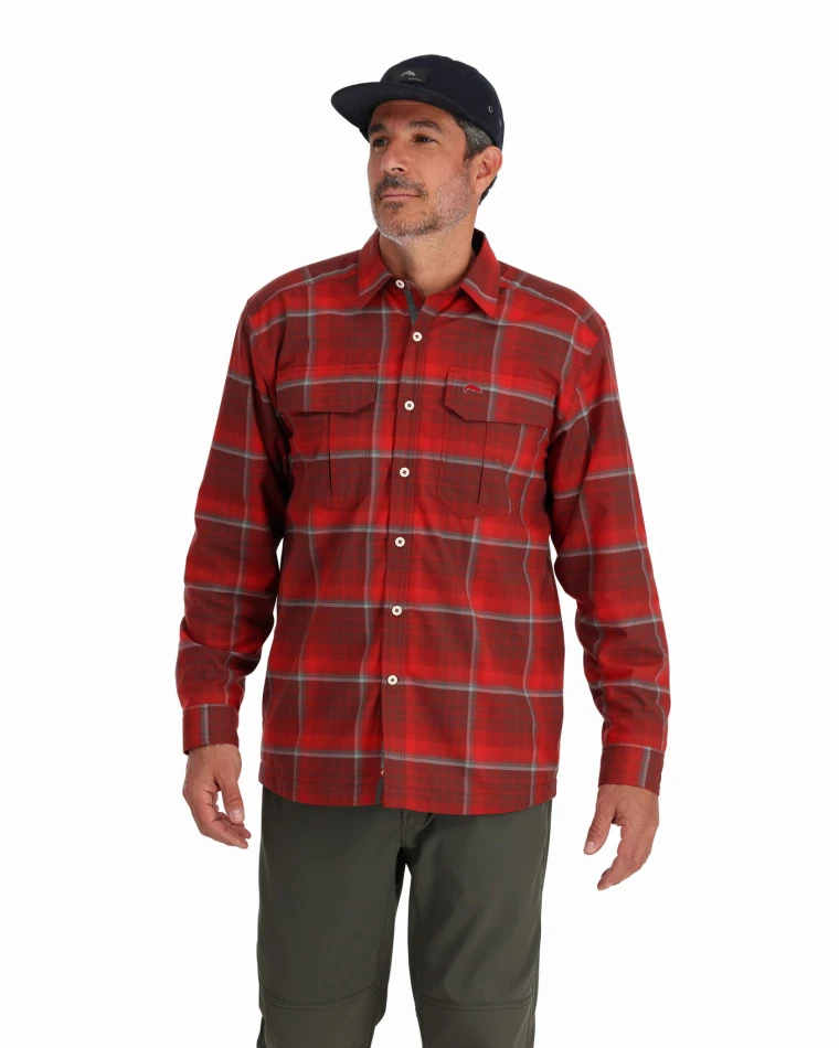 Coldweather LS Shirt, kolor: 2095 - Cutty Red Asym Ombre Plaid