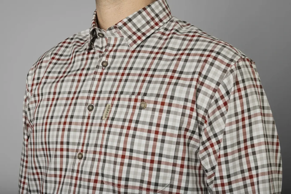 Milford Shirt, kolor: Bloodstone Red/White