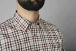 Milford Shirt, kolor: Bloodstone Red/White