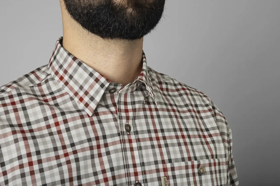 Milford Shirt, kolor: Bloodstone Red/White