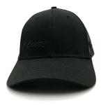 All Black out Mesh Hat with Black 3d Script