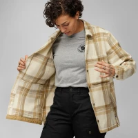 Singi Flannel Overshirt W, kolor: 113-196 - Chalk White /  Dune Beige
