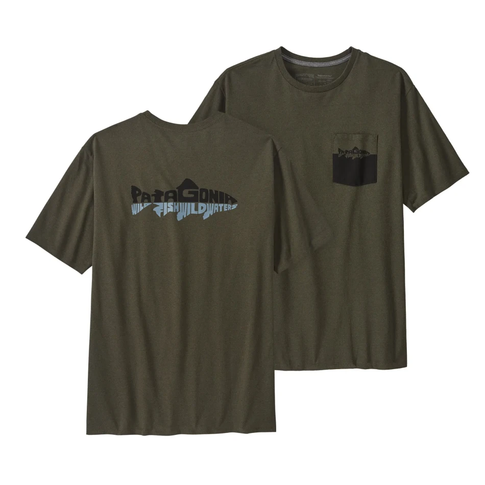 Men's Wild Waterline Pocket Responsibili-Tee, kolor: Basin Green