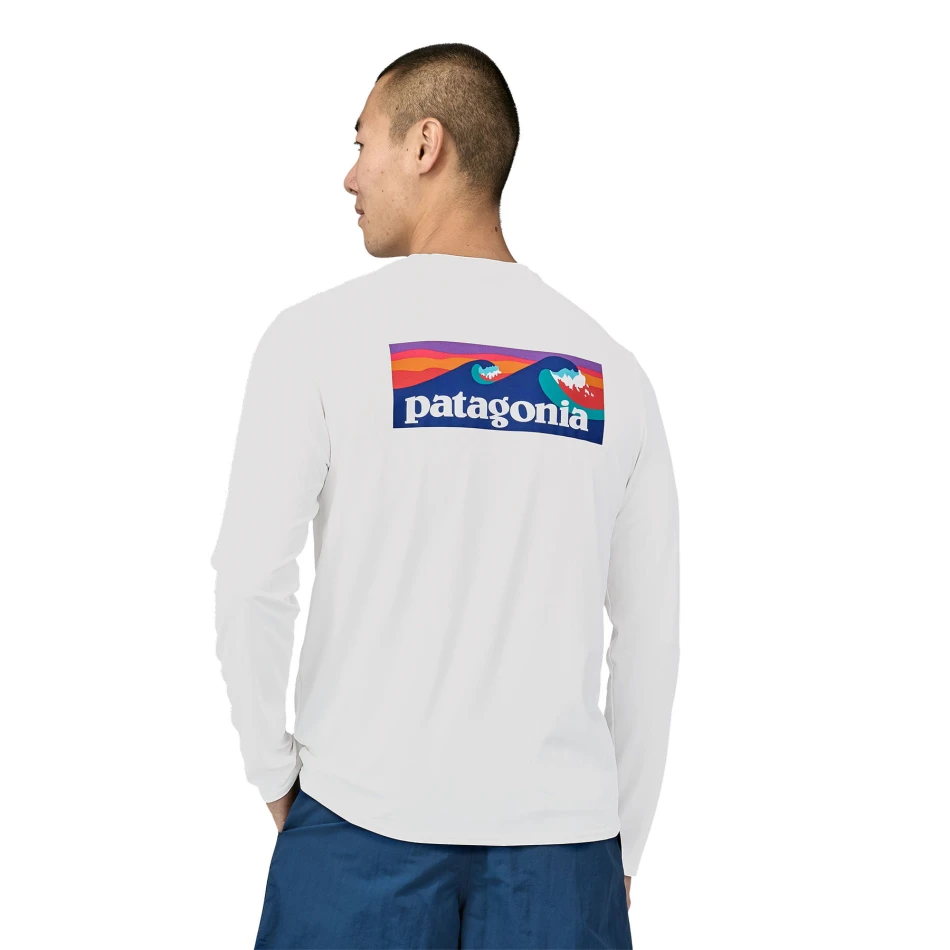 M's Long-Sleeved Capilene Cool Daily Graphic Shirt - Waters, kolor: White