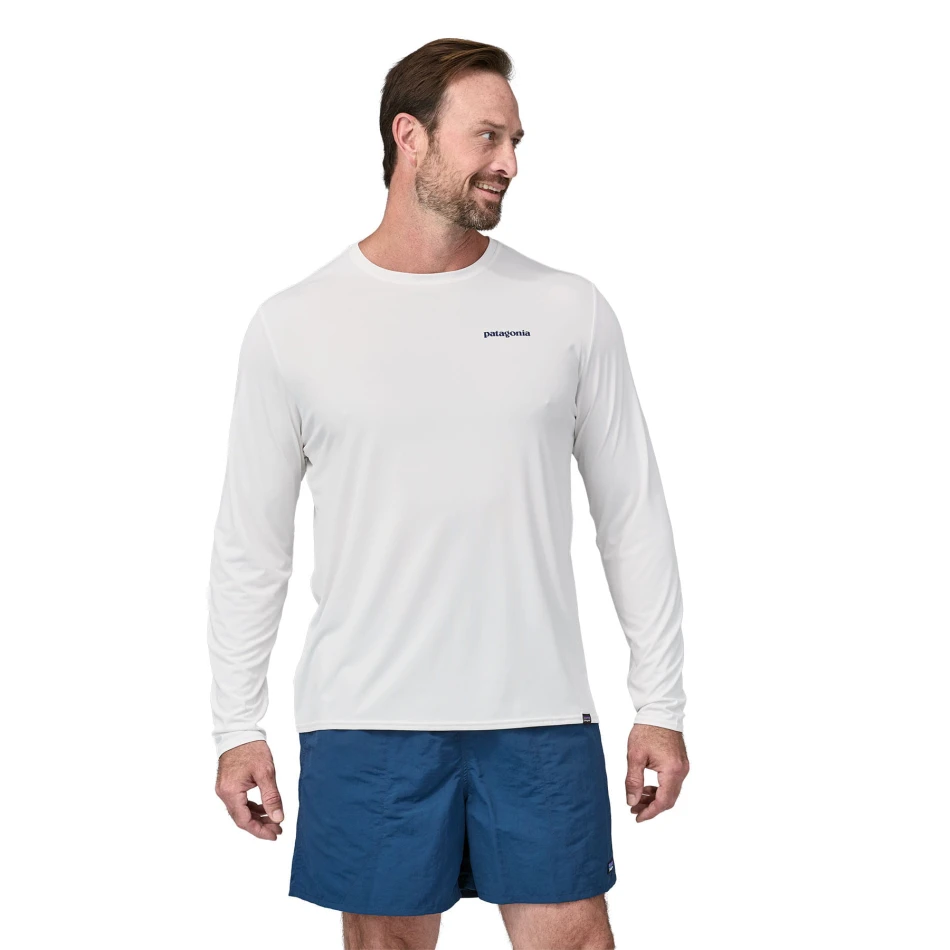 M's Long-Sleeved Capilene Cool Daily Graphic Shirt - Waters, kolor: White