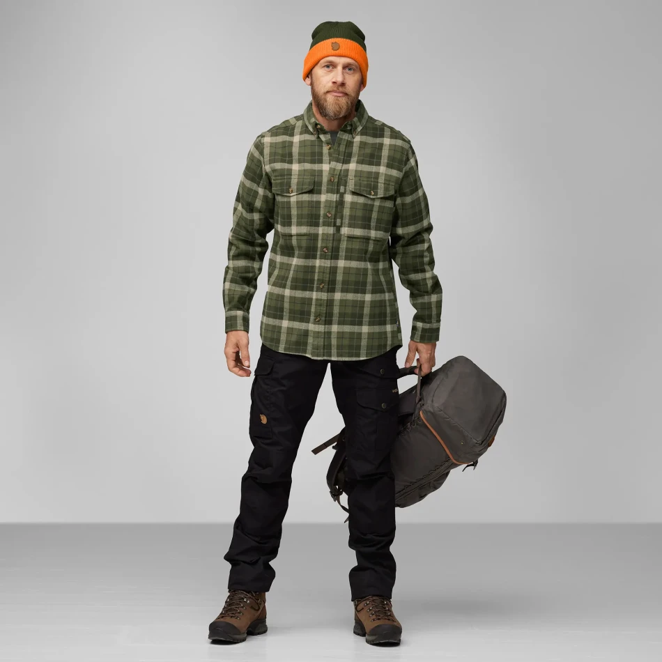 Varmland Heavy Flannel Shirt, kolor: 620-662 - Green-Deep Forest