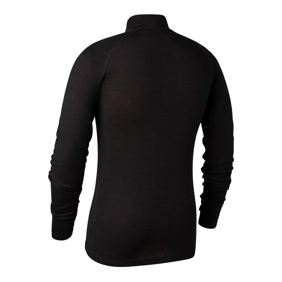 Quinn Merino 1/2 Zip Undershirt, kolor: 992 - Black Oak