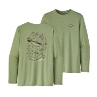 M's L/S Cap Cool Daily Fish Graphic, kolor: Salvia Green